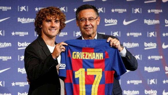 Griezmann llegó al Barcelona en la gestión de Bartomeu. (Foto: AFP)