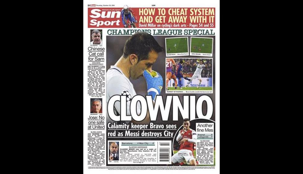 The Sun, de Inglaterra: &quot;Clownio&quot;.