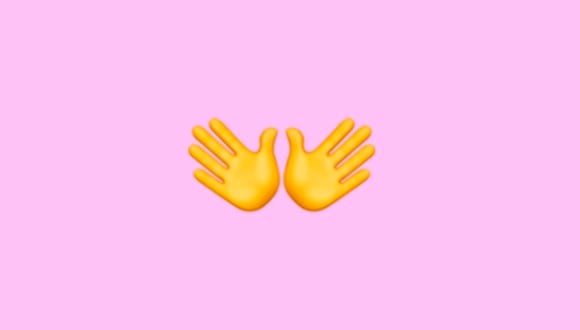 ¿Quieres saber qué significa el emoji de las manos abiertas en WhatsApp? Aquí te lo contamos. (Foto: Emojipedia)