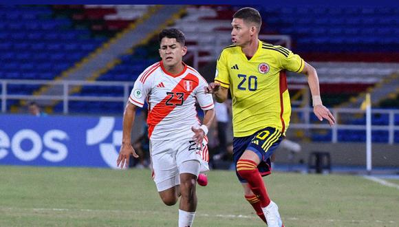 Colombia venció a Perú en el Sudamericano Sub 20. Foto: FCF