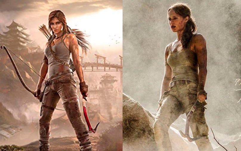 Mira las similitudes entre los videojuegos de Lara Croft y la próxima película.