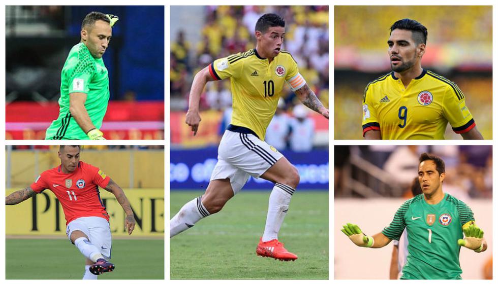 ¿Quiénes son los jugadores más caros del Colombia-Chile por Eliminatorias? (Getty Images)