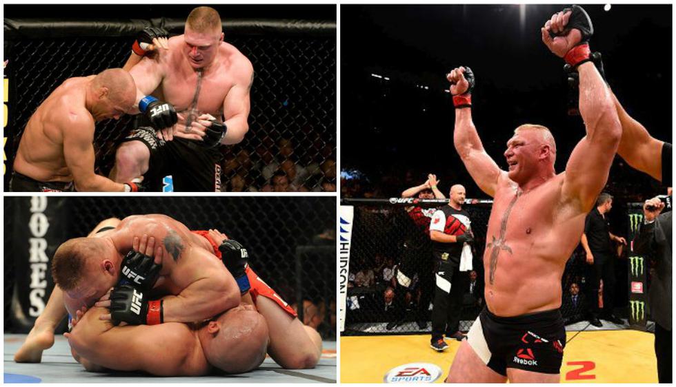 Los mejores momentos de Brock Lesnar en la jaula de la UFC. (Getty)