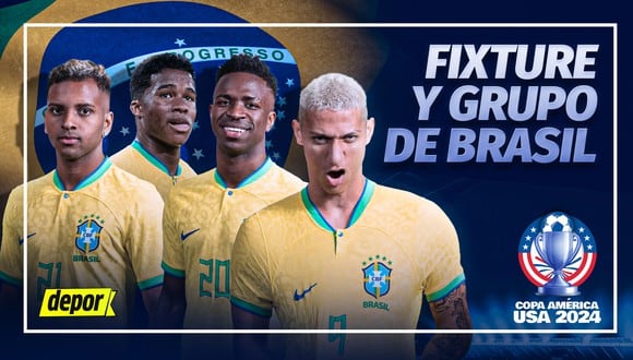 Grupo de Brasil en Copa América 2024: fixture, rivales, partidos y calendario. (Diseño: Depor)