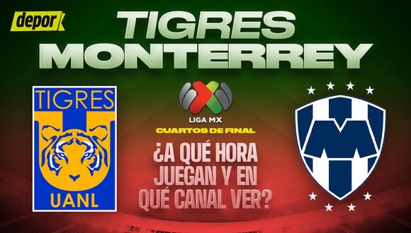 Revisa los horarios de Tigres vs. Monterrey por los cuartos de final de la Liguilla MX 2024 (Foto: Depor)