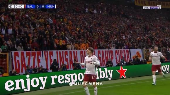 Alejandro Garnacho marcó ante Galatasaray en Champions. (Video: Bein Sports)