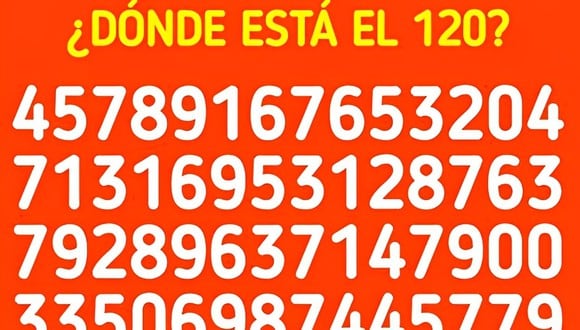 Solo si eres un genio podrás encontrar el número ‘120’ en este reto visual imposible (Foto: GenialGuru).