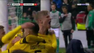 No importan cuándo leas esto: golazo de Erling Haaland para el 2-0 de Borussia Dortmund ante el Werder Bremen por Bundesliga