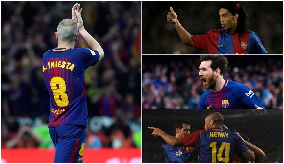 El once ideal de los mejores cracks con los que Iniesta ha jugado en Barcelona desde 2002.