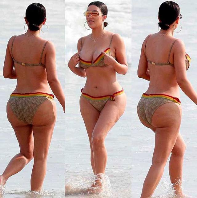 Kim Kardashian Sin Photoshop Asi Se Ve La Celulitis De La Celebridad En Las Redes Sociales Fotos Off Side Depor