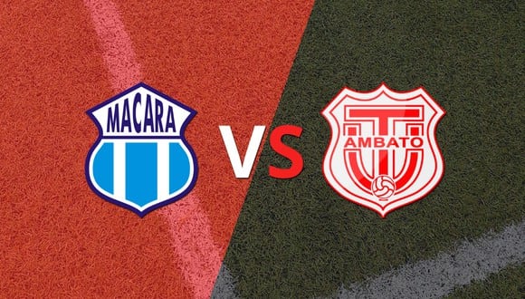 Termina el primer tiempo con una victoria para Macará vs Técnico Universitario por 1-0