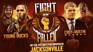 ¡Lo confirmó AEW! Cody y Dustin Rhodes pelearán contra The Young Bucks en el evento Fight For The Fallen