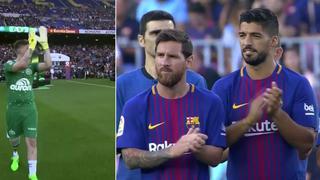 Sí es humano: la cara de Leo Messi al ver a Follmann pisar Camp Nou con una pierna ortopédica