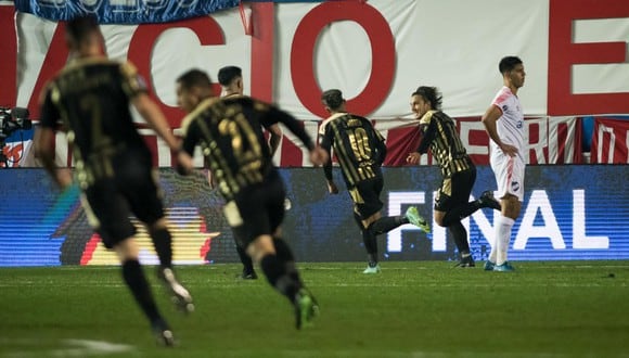 Agustin Canobbio anotó el gol del triunfo para Peñarol en el Gran Parque Central. (Foto: Peñarol)