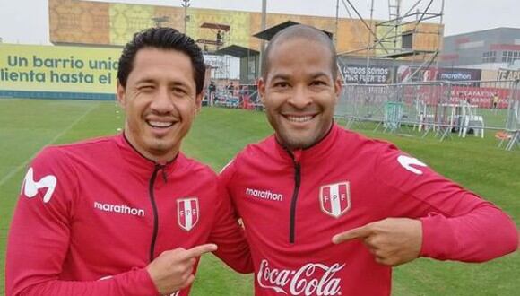 Rodríguez y Lapadula tras entrenar juntos con la selección peruana. (Foto: Twitter @arodriguez_02)