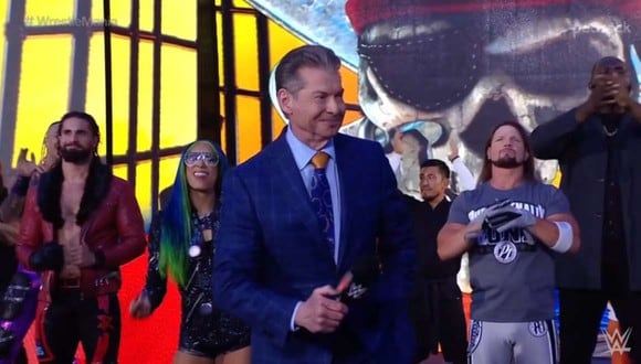 Vince McMahon dio la bienvenida a los fanáticos a Wrestlemania 37. (Foto: WWE)