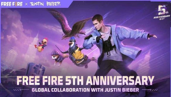 Bieber en Free Fire