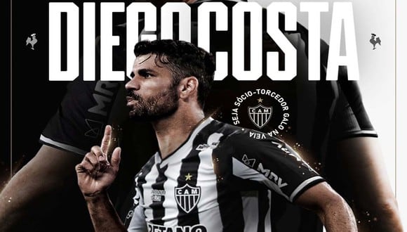Diego Costa no es más jugador del Atlético Mineiro de Brasil. (Foto: @Atletico)