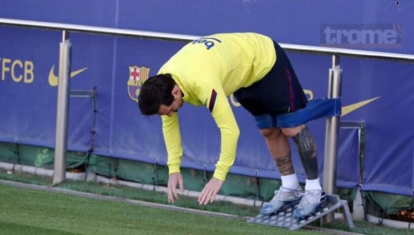 Lionel Messi y el Barcelona continúan con las prácticas grupales con miras al reinicio de LaLiga. (Foto: FC Barcelona)