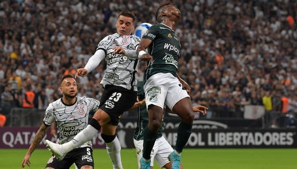 Deportivo Cali cayó por 1-0 en su visita al Corinthians por la fecha 2 de la Copa Libertadores 2022. (Foto: Conmebol)