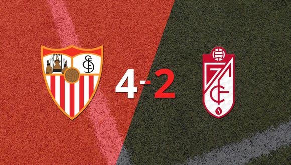 Sevilla se impuso de local por 4 a 2 ante Granada