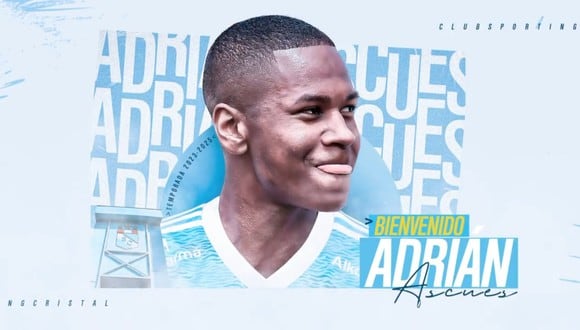 Adrián Ascues firmó con los celestes hasta el 2025 (Foto: Sporting Cristal)