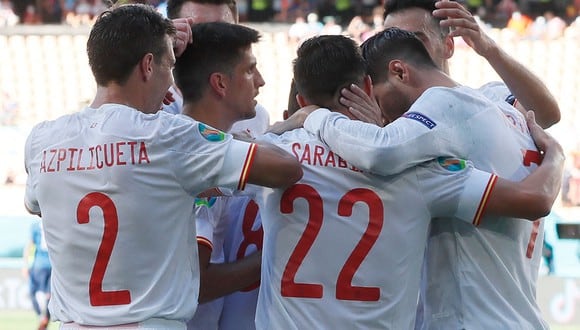 España vence 5-0 a Eslovaquia y consigue su clasificación a octavos de final de la Eurocopa 2020. (Foto: AFP)