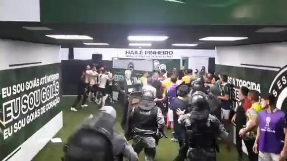 Plantel de Universitario fue agredido por policía de Brasil. (Video: Twitter)
