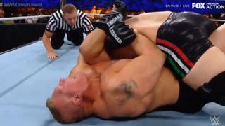¡Lo hizo rendir! Brock Lesnar venció a Caín Velásquez y retuvo el título de WWE en Crown Jewel 2019 [VIDEO]