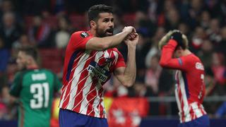 Atlético con pie y medio cuartos de final: goleó 3-0 al Lokomotiv por la Europa League