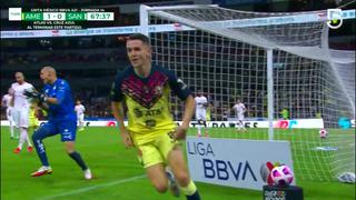 Cabezazo letal: Álvaro Fidalgo puso el 1-0 del América vs. Santos [VIDEO]