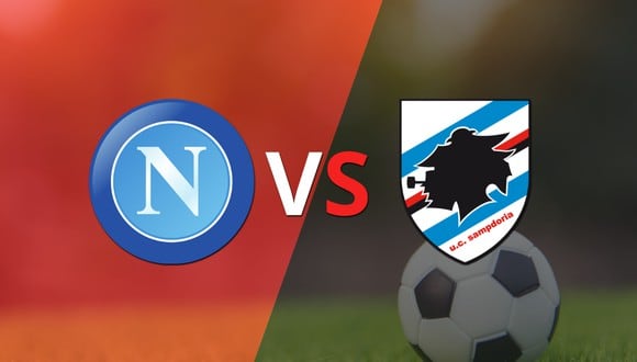 Termina el primer tiempo con una victoria para Napoli vs Sampdoria por 1-0