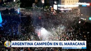 Impresionante: argentinos toman el Obelisco para celebrar el título de la Copa América [VIDEO]