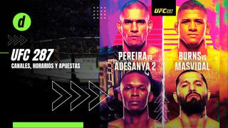 UFC 287: cómo y dónde ver por TV la pelea Pereira vs. Adesanya 2