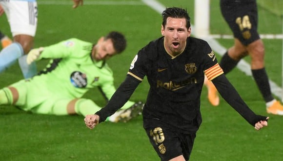 Lionel Messi generó el autogol que significó el 2-0 del Barcelona ante Celta de Vigo. (Foto: AFP)