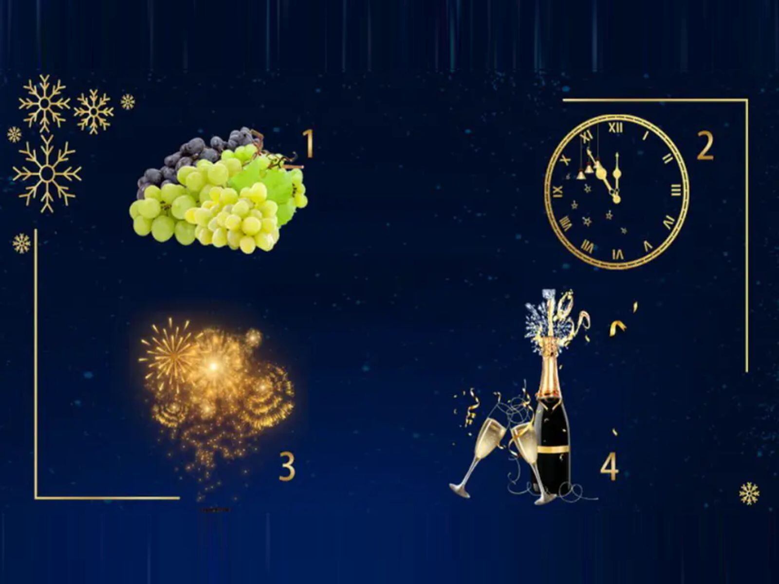 TEST VISUAL | Esta imagen te muestra cuatro símbolos de Año Nuevo. Indica cuál es tu favorito. (Foto: namastest.net)