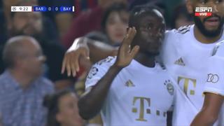 Sorprendió a todos: gol de Mané para el 1-0 de Bayern vs. Barcelona [VIDEO]