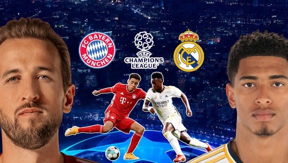 Watch match Bayern Munich vs. Real Madrid live via CBS Sports, TNT Sports and Discovery for the 2023-24 UEFA Champions League semi-final from the Allianz Arena in Germany. (Photo: Champions League)