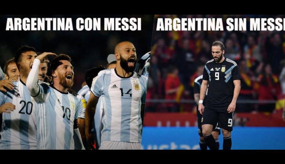 Los mejores memes de la goleada de España a Argentina por amistoso rumbo a Rusia 2018. (Difusión)