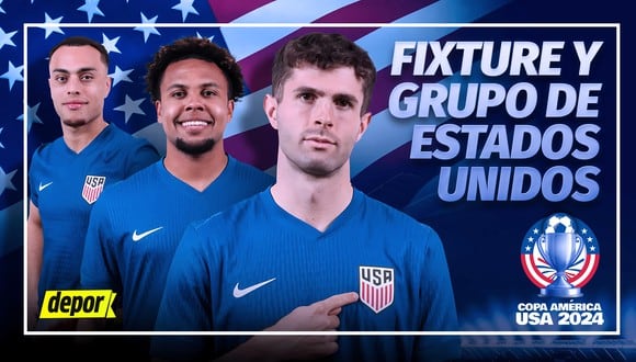 Revisa el grupo de Estados Unidos en Copa América 2024: mira el fixture completo, partidos y rivales. (Diseño: Depor).
