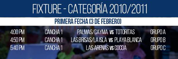 Programación de la Copa Asia Kids.