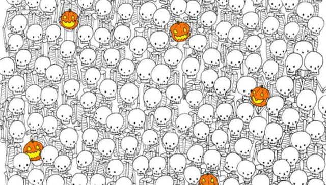 Encuentra al fantasma entre los esqueletos de este reto viral que se ha vuelto tendencia. (Foto: @thedudolf / Facebook)