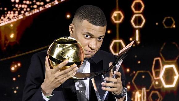 Kylian Mbappé fue premiado como el mejor jugador del 2021 en los Globe Soccer Awards. (Foto: AFP)