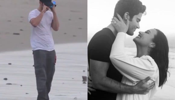 Max Ehrich fue captado en la playa donde le propuso matrimonio a Demi Lovato pero esta vez él estuvo solo y llorando. (Foto: Captura TMZ/@ddlovato)