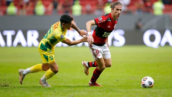 Flamengo goleó a Defensa y Justicia y avanzó a cuartos de final de la Copa Libertadores. (Foto: EFE)