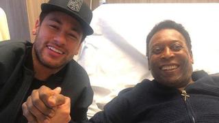 ¡Todos con el 'O Rei'! Neymar visitó a Pelé en hospital de París tras sufrir tetania [FOTO]