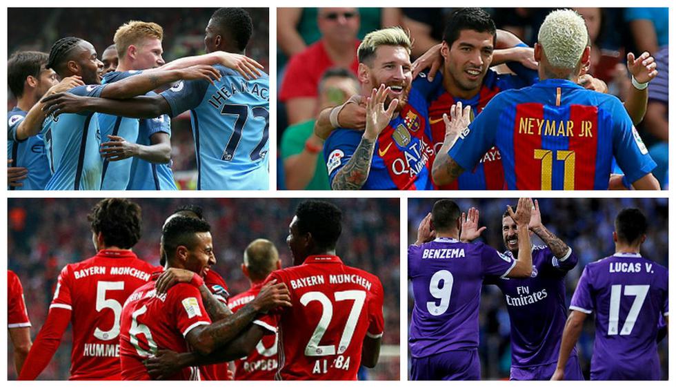 Los clubes más goleadores en las 5 mejores ligas de Europa hasta el momento. (Getty Images)