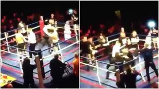 MMA: aficionado se metió al cuadrilátero y generó una batalla campal (VIDEO)