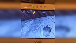Madre descubre en un video de seguridad la presencia de un aterrador fantasma espiando a su bebé