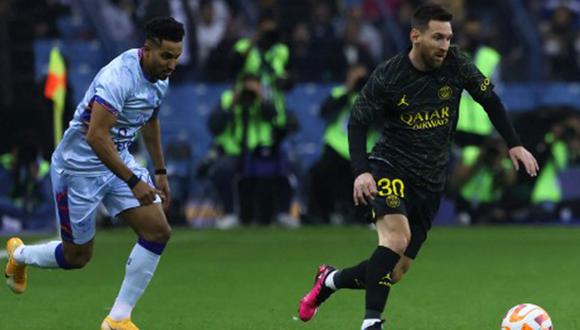 Lionel Messi en PSG vs. Riyadh. (Foto: AFP)